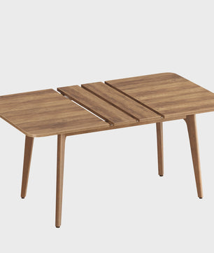 Uitschuifbare Eettafel voor 4-8 Personen - Houtkleurig - Verstelbaar tot 180 cm