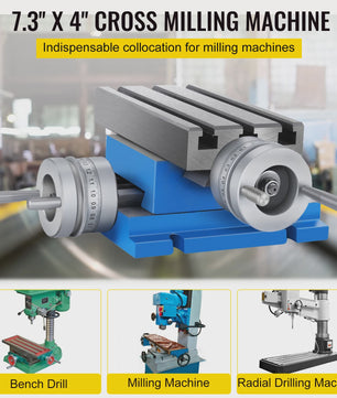 Precisie werktafel met dubbele geleiding voor frees- en boormachines