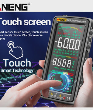 ANENG 683 Slimme Touchscreen Multimeter - Oplaadbaar, 6000 Counts, AC/DC