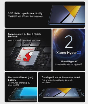 POCO Pad X1 Tablet: 11.2" 3.2K 144Hz Display, Snapdragon 7+ Gen 3, 8850mAh Batterij