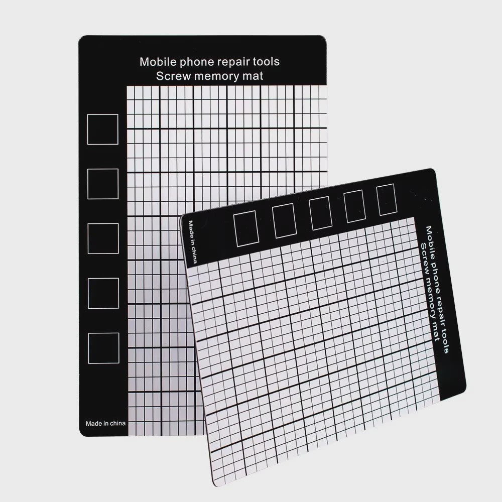 Magnetische Schroefmat voor Telefoonreparatie - 145x90mm Geheugenwerkpad met Maattabel