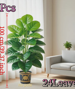 Grote Kunstplant Pothos met 24 Bladeren - 100cm Hoge Nep Groenplant