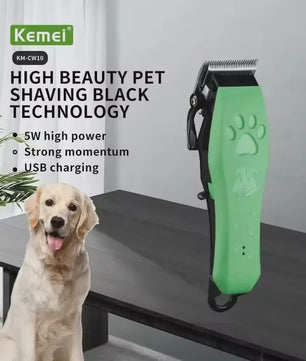 Kemei KM-CW10 Oplaadbare Hondentrimmer & Katten Scheerapparaat - Professioneel & Stil