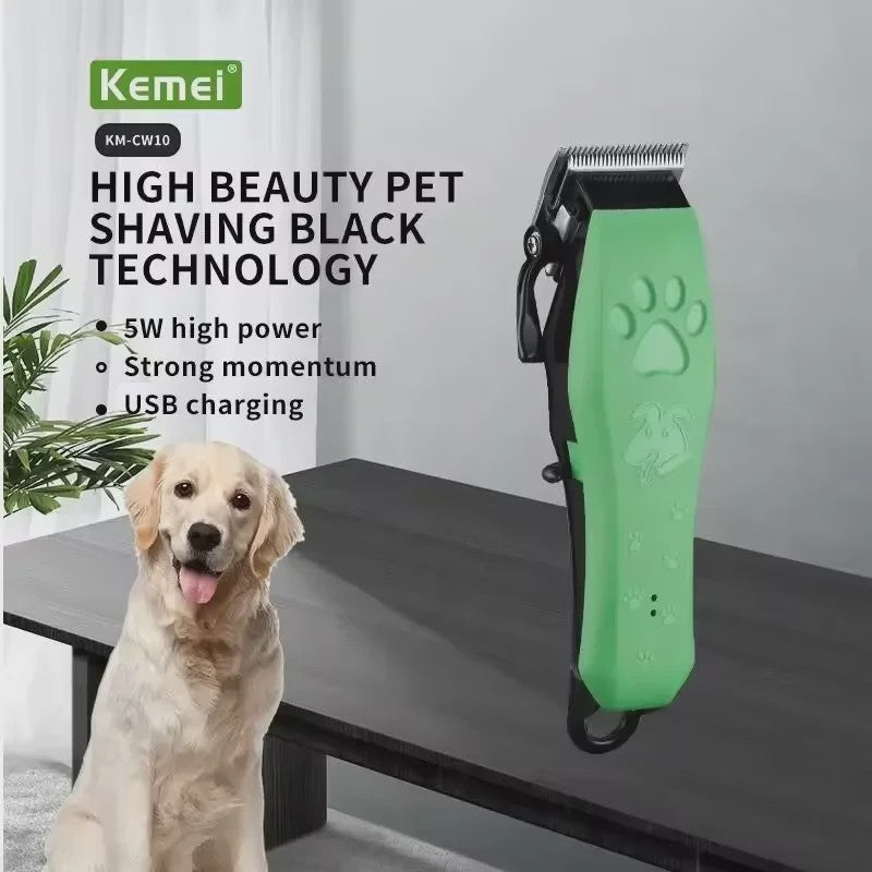 Kemei KM-CW10 Oplaadbare Hondentrimmer & Katten Scheerapparaat - Professioneel & Stil