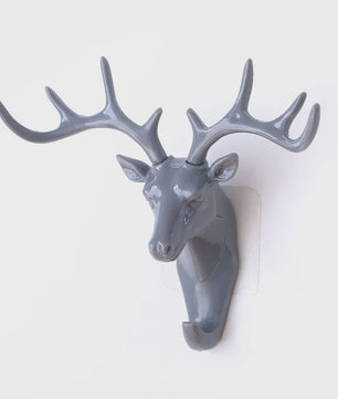 Decoratieve Wandhaak Hertengewei - Vintage Hanger voor Jassen, Sjaals & Sleutels