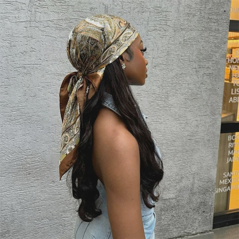 Luxe Zijden Vierkante Sjaal 90x90cm - Stijlvol Foulard voor Dames
