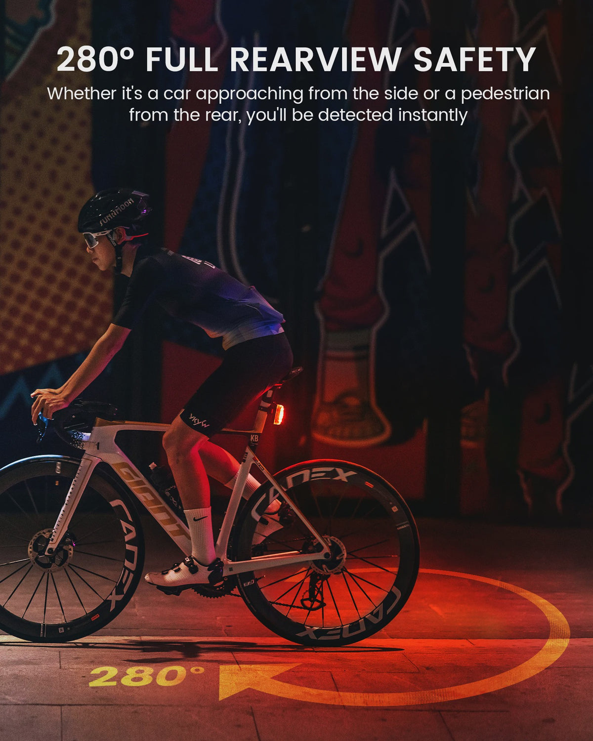 RAVEMEN TR250 Fiets Achterlicht - Oplaadbaar, 250 Lumen, Remlicht Sensor & IPX6 Waterdicht