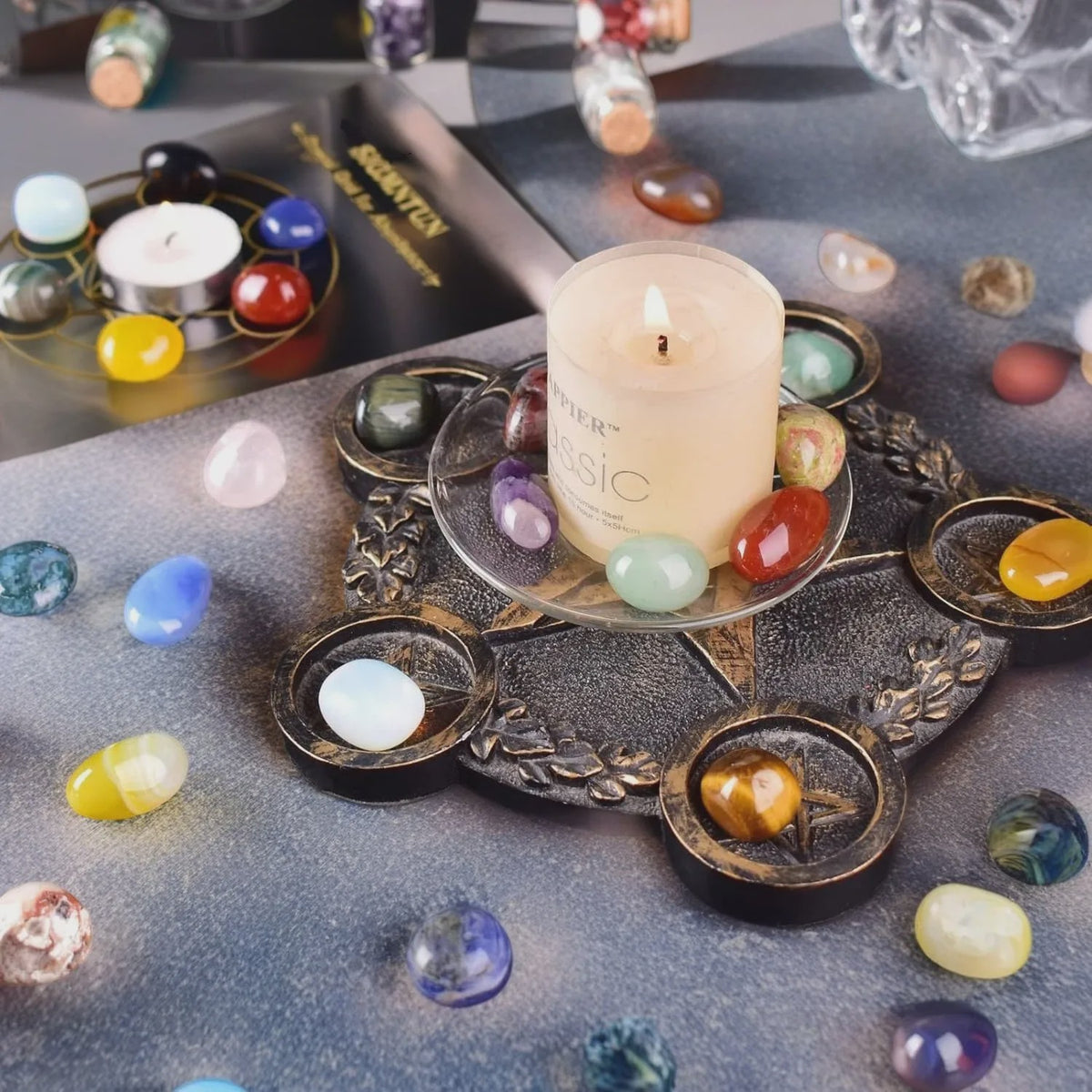 Set Gepolijste Kristalstenen - Multi-Color Tumblestones voor Decoratie & Meditatie
