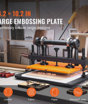 Handmatige Leer Snijmachine & Embossing Machine met Verstelbare Druk