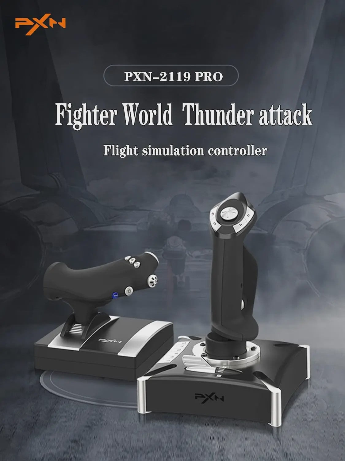 PXN-2119Pro Flight Joystick voor PC - Trilling Simulator Stick met USB