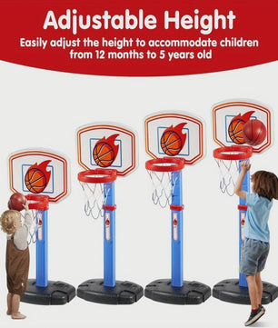 Verstelbare Peuter Basketbal Arcade Set met 4 Ballen - Leuk Cadeau voor Kinderen