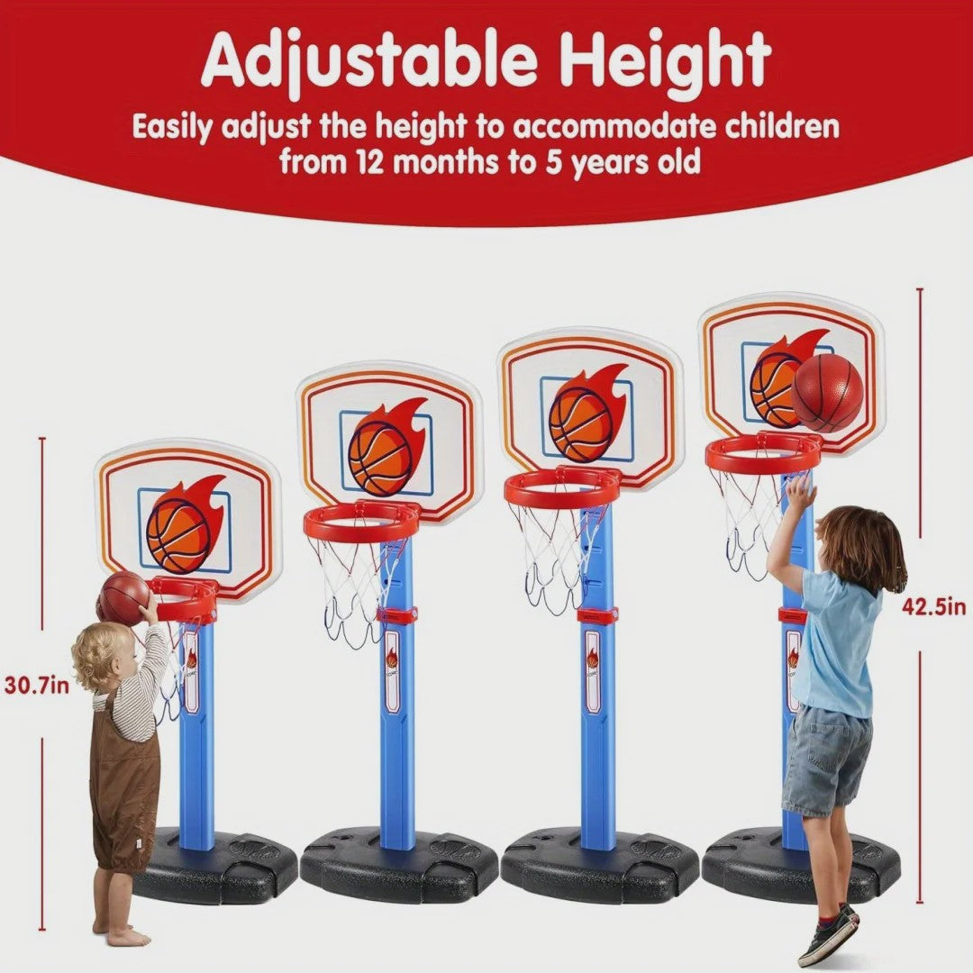 Verstelbare Peuter Basketbal Arcade Set met 4 Ballen - Leuk Cadeau voor Kinderen