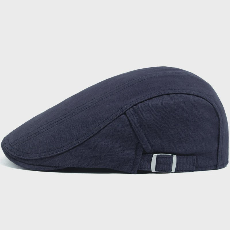 Klassieke Heren Baret - Stijlvolle Vintage Katoenen Pet met Vizier