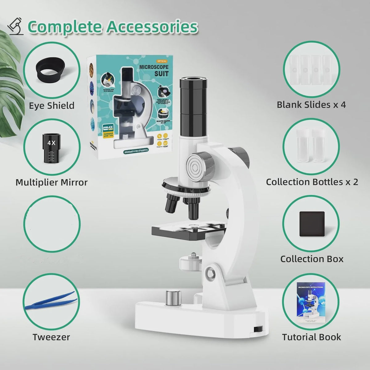 Krachtige 4800x HD Microscoop voor Studenten en Kinderen - Educatief Lab Geschenk