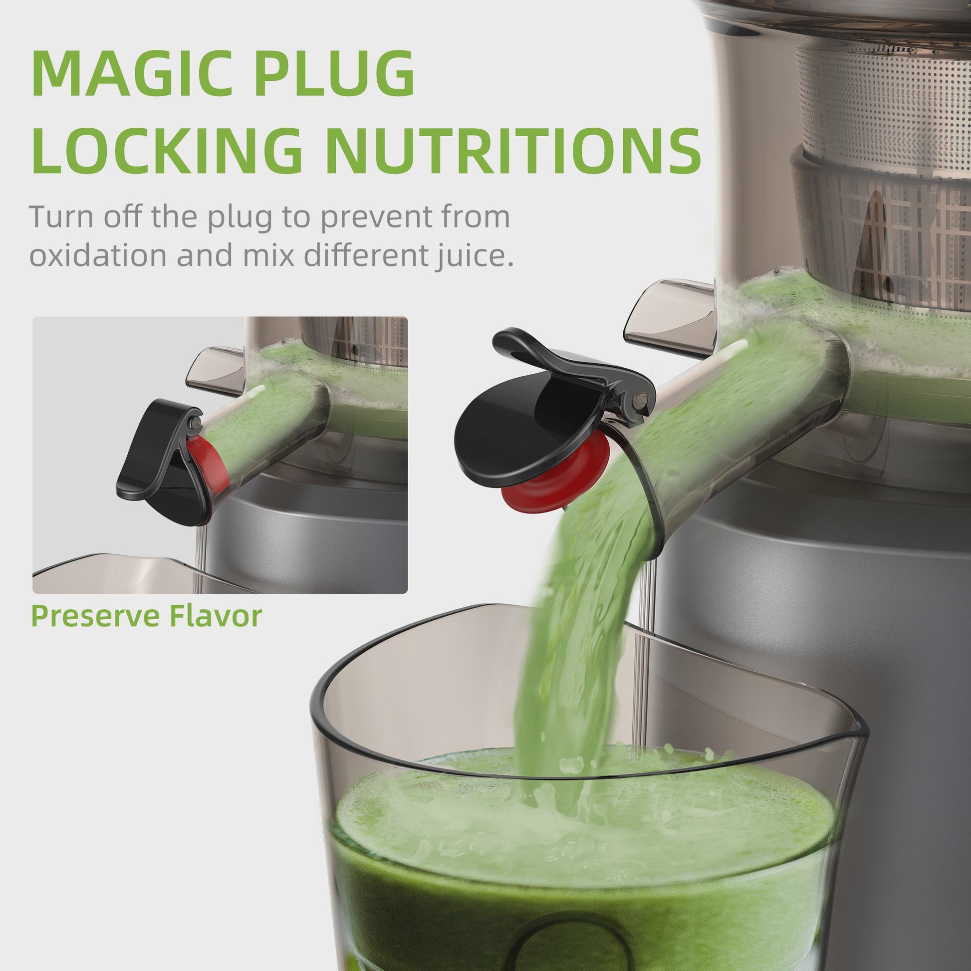 BioloMix Slowjuicer met Brede Vulopening (75mm) - Krachtige 200W Motor voor Hele Vruchten