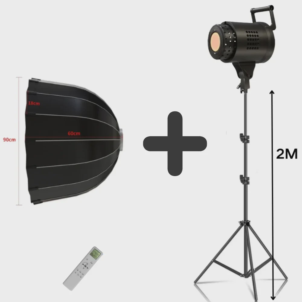 135W Bowens LED Studio Lamp met 90cm Honeycomb Softbox & Statief