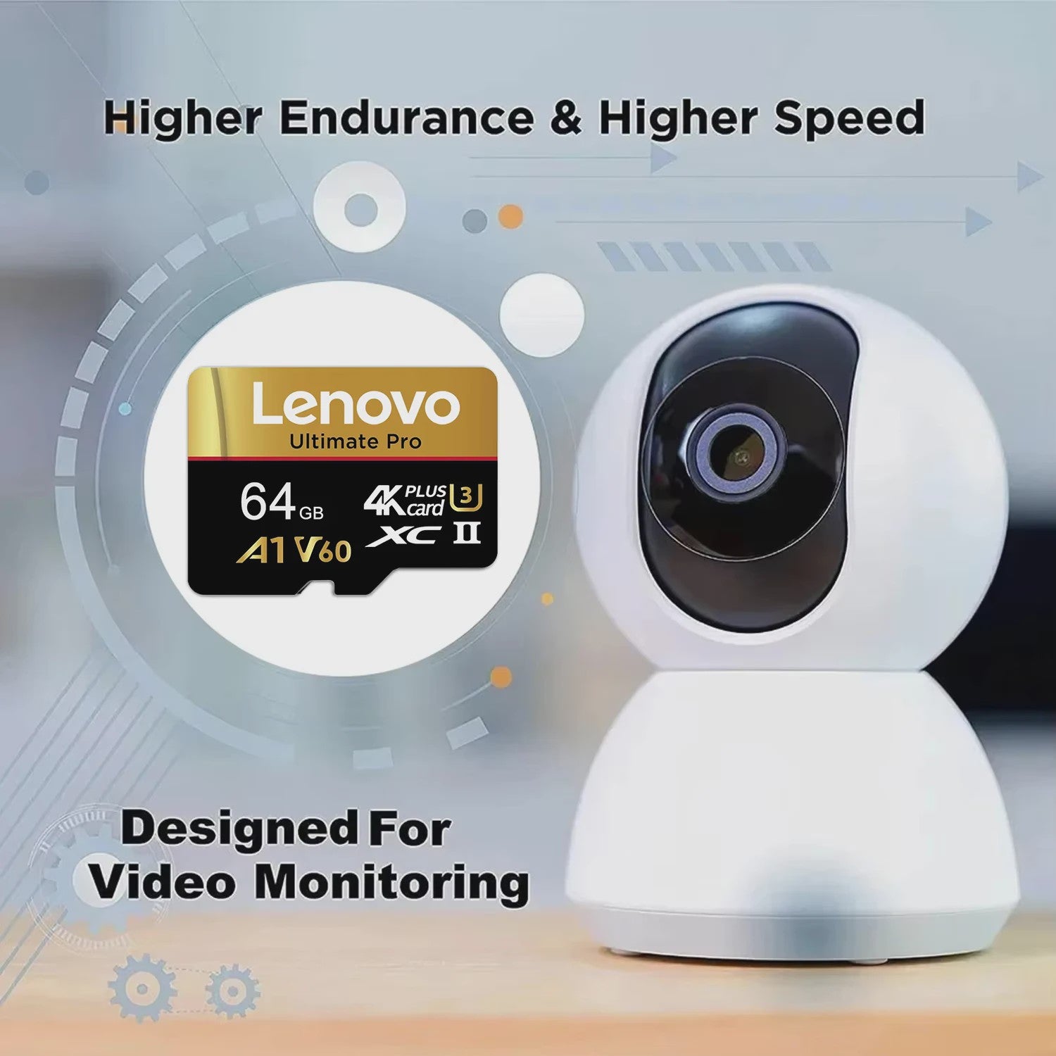 Lenovo Ultimate Pro Micro SDXC Kaart - 512GB, 4K UHD, V60, A1, Hoge Snelheid