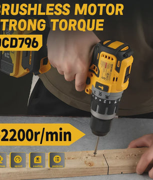 DeWalt DCD796 Accu Klopboormachine & Schroefmachine - Krachtige Brushless Motor, 18V