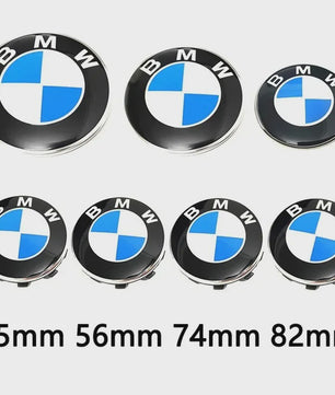 Set van 7 BMW 3D Logo Wielnaafdoppen - Universeel compatibel met diverse BMW modellen