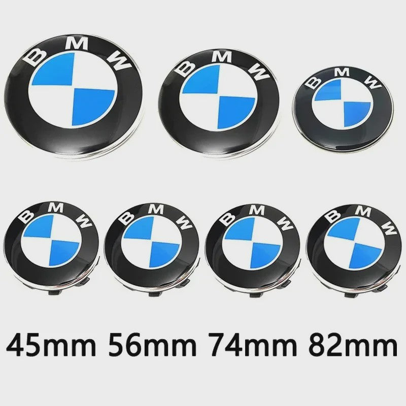 Set van 7 BMW 3D Logo Wielnaafdoppen - Universeel compatibel met diverse BMW modellen