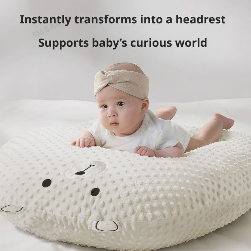 Ergonomisch Baby Voedingskussen - Ultra Zacht, Wasbaar & Rugondersteuning voor Comfortabel Voeden & Minder Spugen