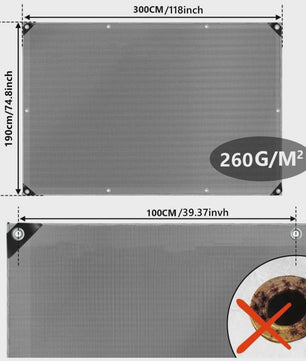 Waterdicht Tarpaulin Zeil 1.9x3m - Heavy Duty Beschermhoes met Oogjes