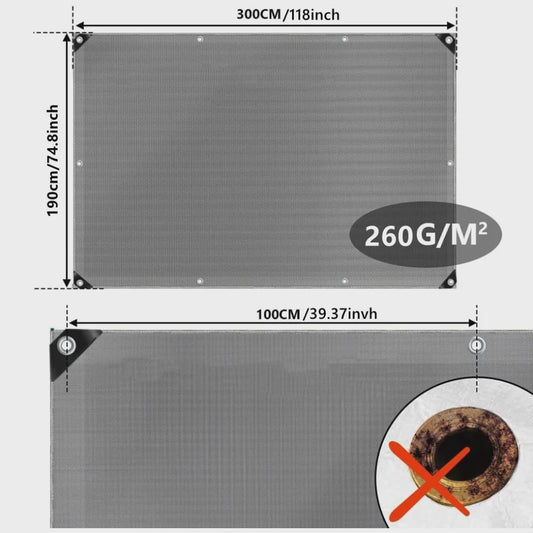 Waterdicht Tarpaulin Zeil 1.9x3m - Heavy Duty Beschermhoes met Oogjes