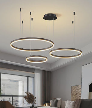 Moderne LED Plafondlamp Kroonluchter - Cirkelvormige Ring Verlichting voor Woonkamer & Eetkamer