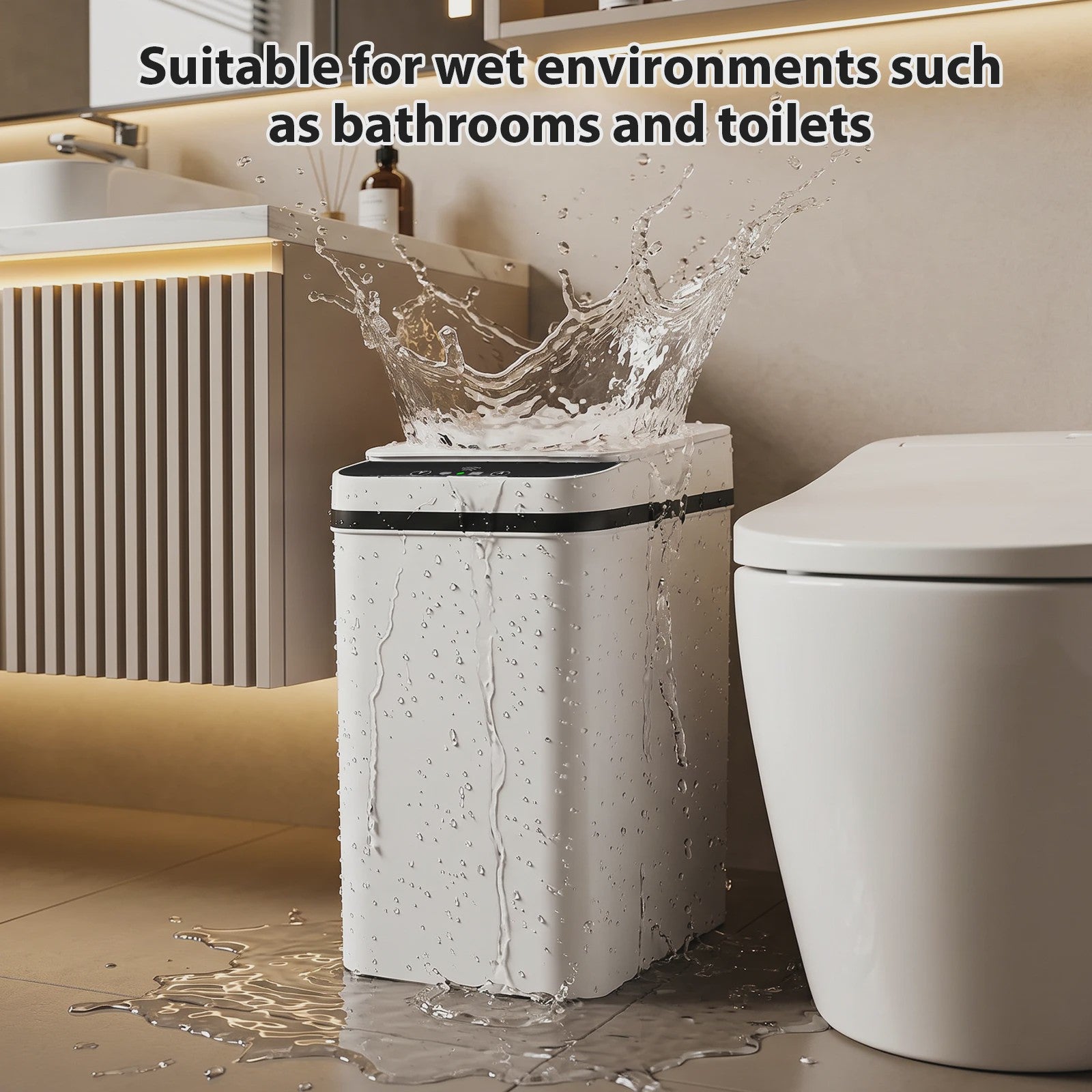 12L Slimme Sensor Prullenbak - Geurvrij & Hygiënisch met Bewegingssensor