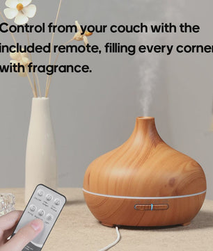Houten Aroma Diffuser USB Luchtbevochtiger - Vernevelaar & Luchtzuiveraar