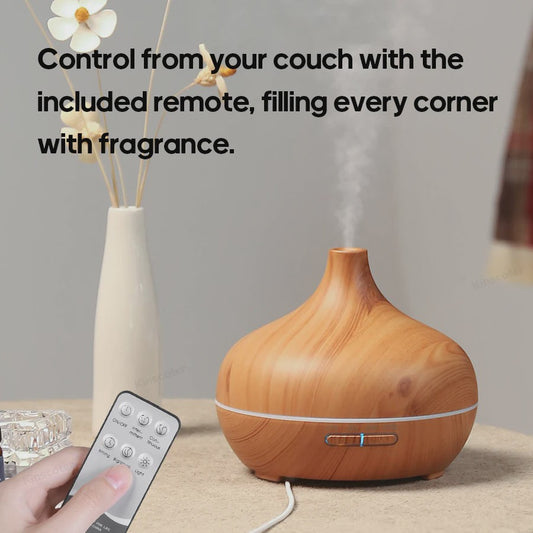 Houten Aroma Diffuser USB Luchtbevochtiger - Vernevelaar & Luchtzuiveraar