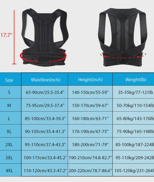 Houding Corrector Rugsteun – Verstelbare Schouderbanden voor Rechte Rug & Betere Houding