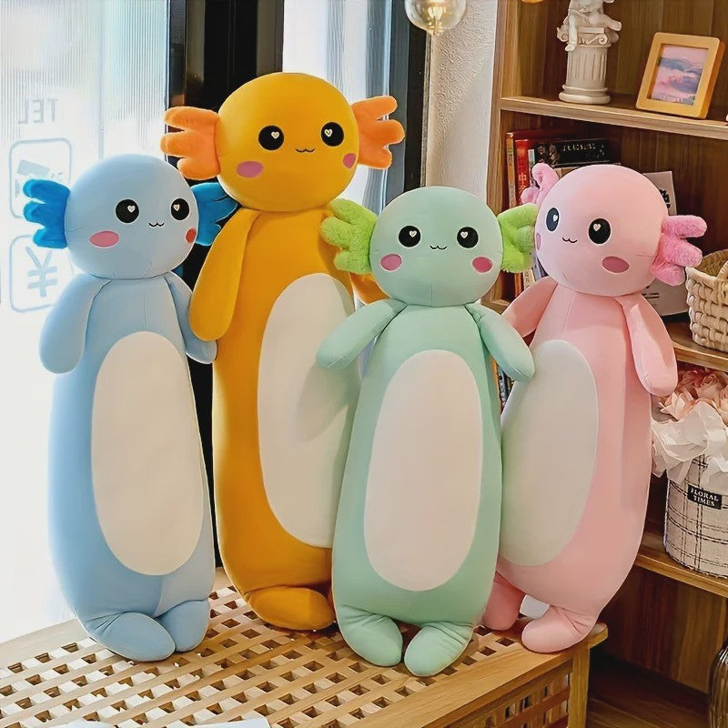 Grote Axolotl Pluche Knuffel - Zacht Kussen Speelgoed voor Kinderen & Volwassenen