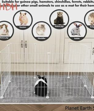 Set van 10 Waterdichte & Absorbente Bodembedekking Matten voor Kleine Huisdieren (Konijn, Cavia)