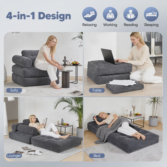 Single Module Sofa Foldable Leisure Reclining Sofa Portable Household Sofá Cama Plegable Barato Living Room Dorm Furniture