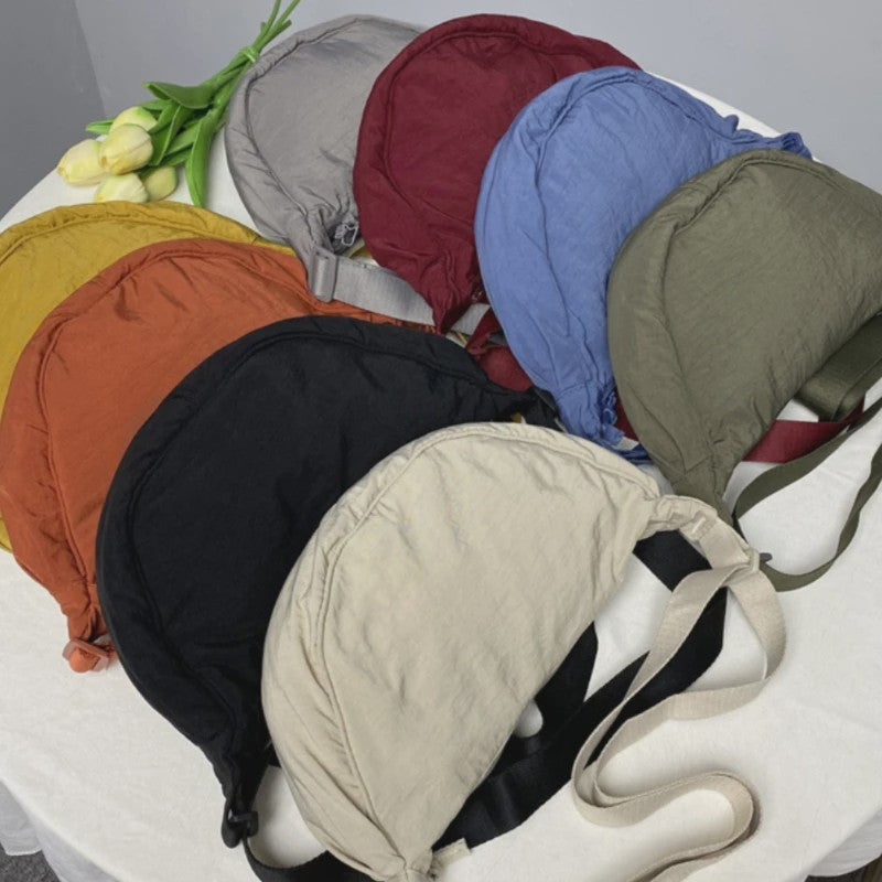 Stijlvolle Nylon Hobo Crossbody Tas voor Dames - Halve Maan Schoudertas, Ideaal voor Reizen en Dagelijks Gebruik