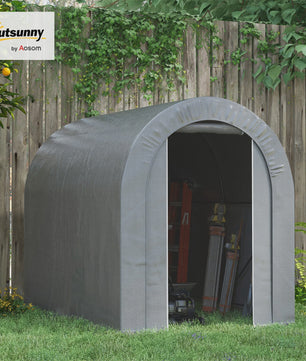 Outsunny Tuinopslag Tent - Waterdichte Fietsgarage met Verzinkt Metalen Frame