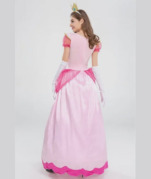 Prinsessenjurk Peach - Dameskostuum voor Feestjes, Carnaval & Cosplay