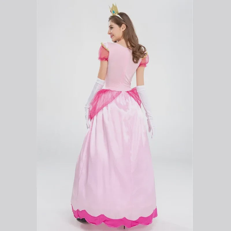 Prinsessenjurk Peach - Dameskostuum voor Feestjes, Carnaval & Cosplay