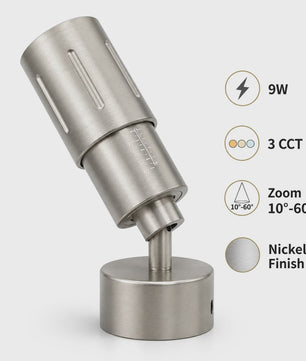 Verstelbare Zoom LED Spot 9W - COB Track Light met Instelbare Bundelhoek (3°-60°) voor Huis, Galerie, Winkel