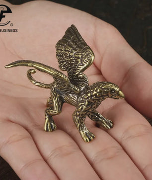 Bronzen Griffioen Beeldje - Miniatuur Woondecoratie & Uniek Cadeau