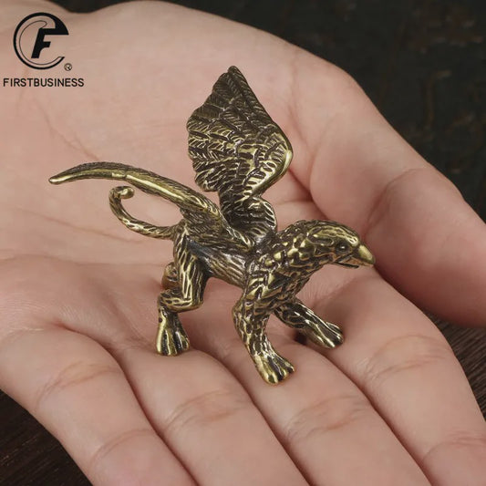 Bronzen Griffioen Beeldje - Miniatuur Woondecoratie & Uniek Cadeau