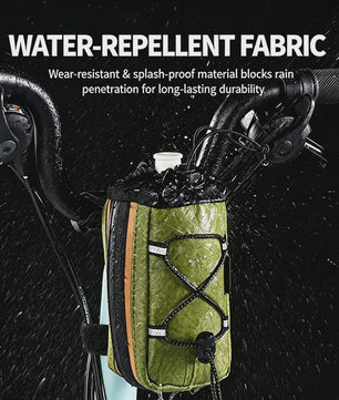 ESLNF Fiets Fleshouder & Tas - Waterdicht, Universeel Montage, Groen