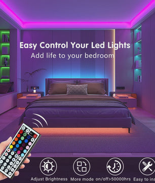 RGB LED Strip Verlichting met 44-toets Afstandsbediening - Flexibel en Sfeervol