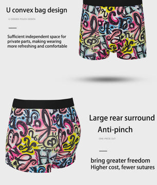 10-Pack Heren Boxershorts - Comfortabel, Zacht & Stijlvol Grafitti Print