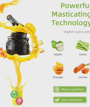 BioloMix Slowjuicer met 78mm Vulopening - Krachtige 200W Motor, Cold Press Sapcentrifuge voor Hele Vruchten