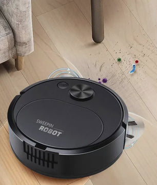 Slimme 3-in-1 Robotstofzuiger met Dweilfunctie - Draadloos, USB & 1500Pa Zuigkracht