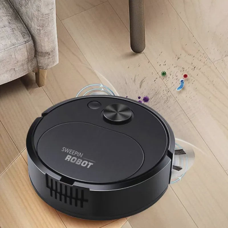 Slimme 3-in-1 Robotstofzuiger met Dweilfunctie - Draadloos, USB & 1500Pa Zuigkracht
