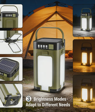Oplaadbare Camping Lantaarn 15W LED Zaklamp met Magneet & Verstelbare Lampen
