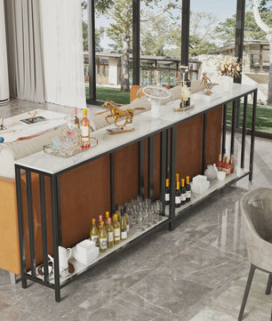 Moderne Console Tafel 120cm met Sintered Stone Top en Metalen Frame